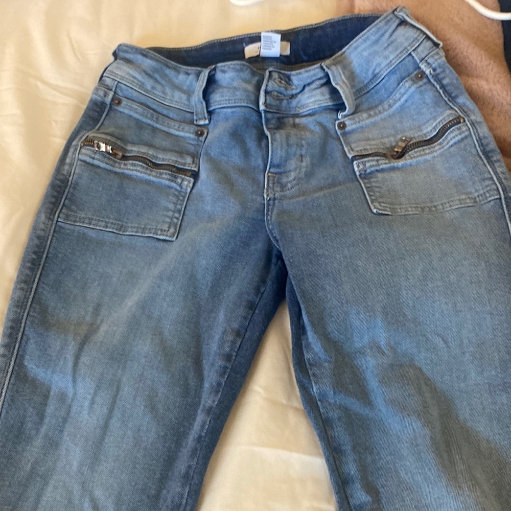 Mid rise flare jeans